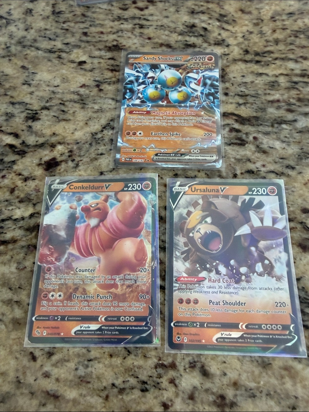 Pokemon Trading Cards - Orange, Brown, Blue